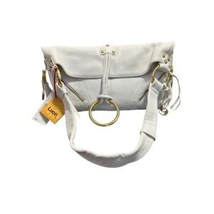 Luce NWT White Italian Leather Handbag Style L8114 15x9x5